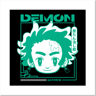 Tanjiro Demon Slayer Chibi Style. Posters and Art